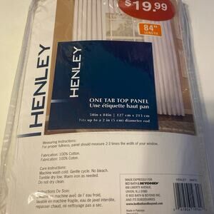 Henley White 84” One Tab Top Panel